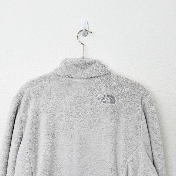 [The North Face] Light Gray Fuzzy Fleece Full Zip Osito Jacket Size Medium M - Picture 5 of 10
